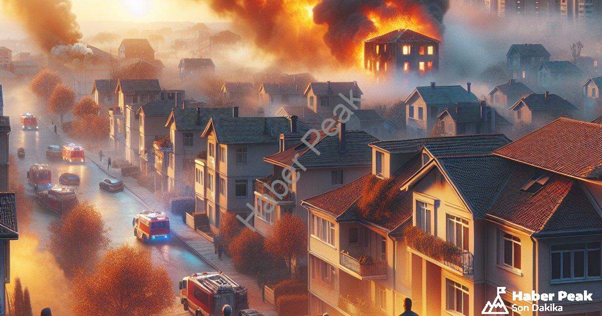 "Aydın Efeler'de Korkutan Yangın: Komşuların Dikkati Faciayı Önledi" başlıklı haber için fotorealist