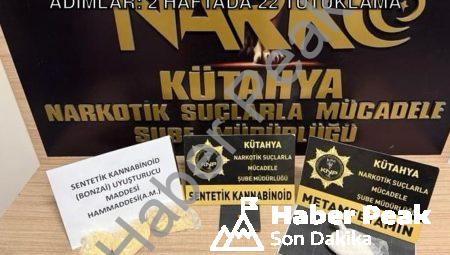 Kütahya’da Suçla Mücadelede Kararlı Adımlar: 2 Haftada 22 Tutuklama