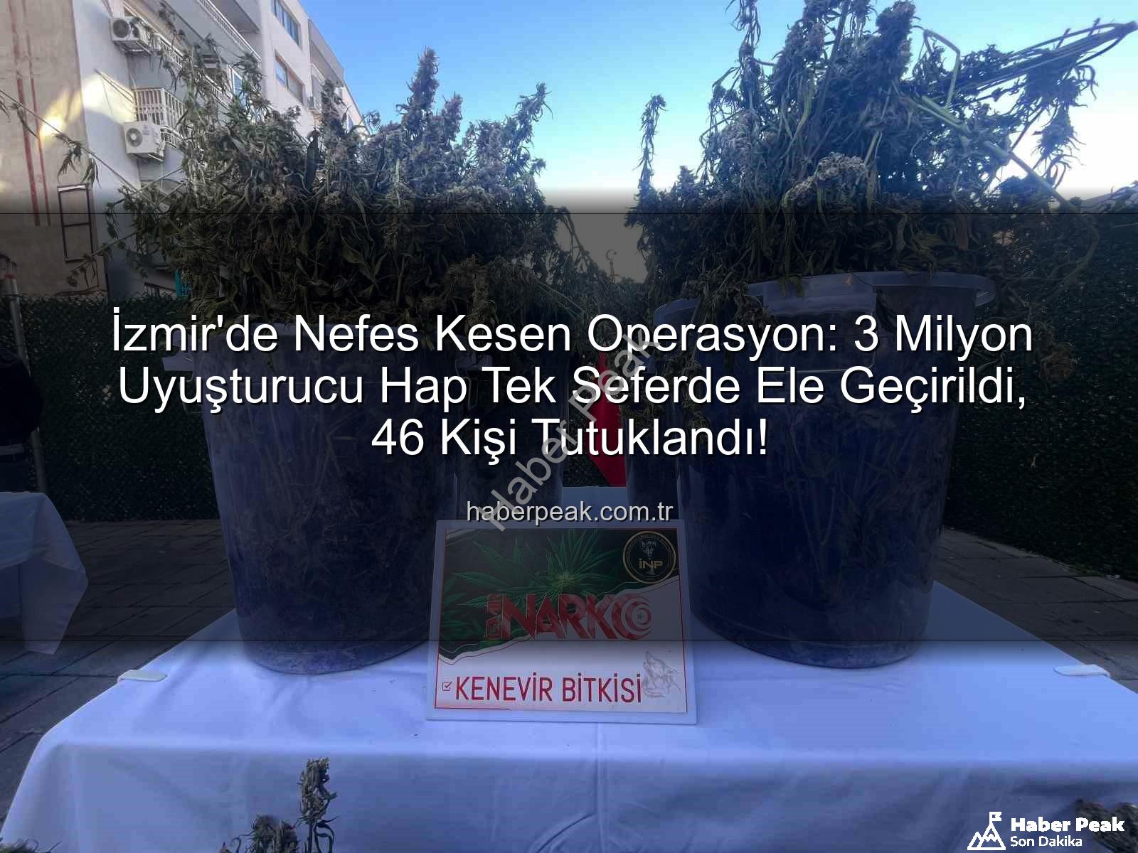 uyuşturucu hap operasyonu - İzmir'de Nefes Kesen Operasyon: 3 Milyon Uyuşturucu Hap Tek Seferde Ele Geçirildi, 46 Kişi Tutuklandı!