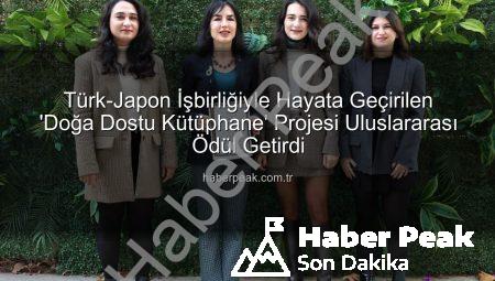 Türk-Japon İşbirliğiyle Hayata Geçirilen ‘Doğa Dostu Kütüphane’ Projesi Uluslararası Ödül Getirdi