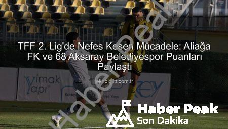 TFF 2. Lig’de Nefes Kesen Mücadele: Aliağa FK ve 68 Aksaray Belediyespor Puanları Paylaştı