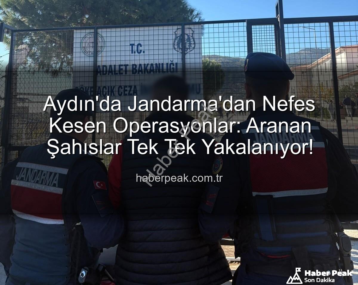 Aydın Jandarma - Aydın'da Jandarma'dan Nefes Kesen Operasyonlar: Aranan Şahıslar Tek Tek Yakalanıyor!