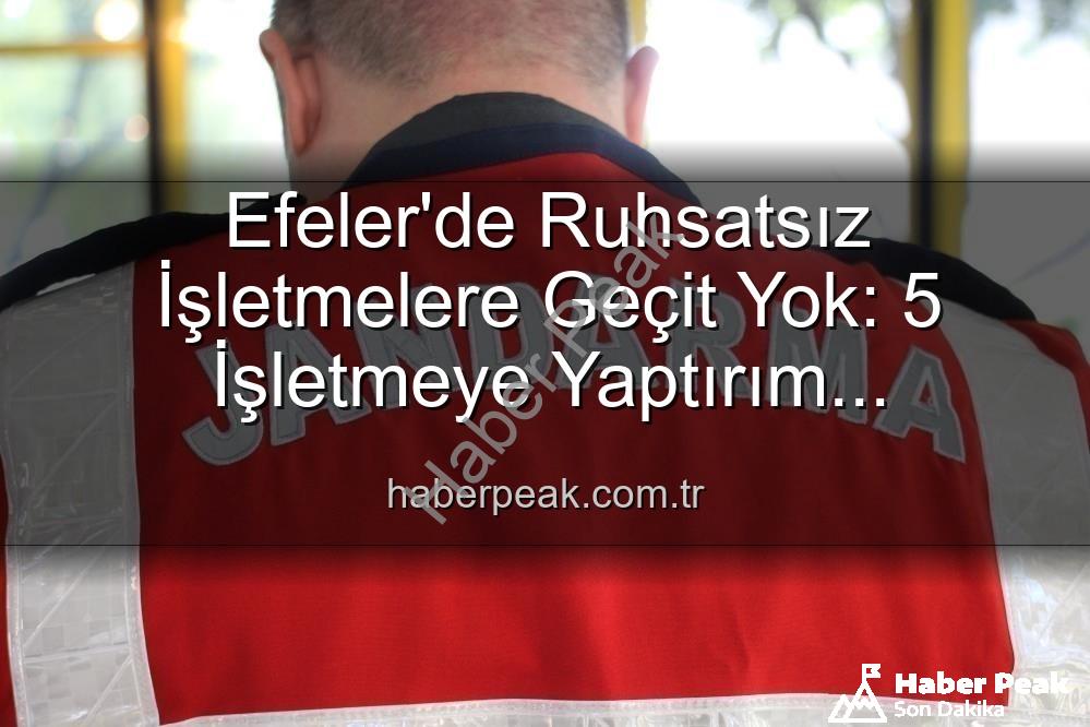 Efeler ruhsatsız işletme - Efeler'de Ruhsatsız İşletmelere Geçit Yok: 5 İşletmeye Yaptırım Uygulandı