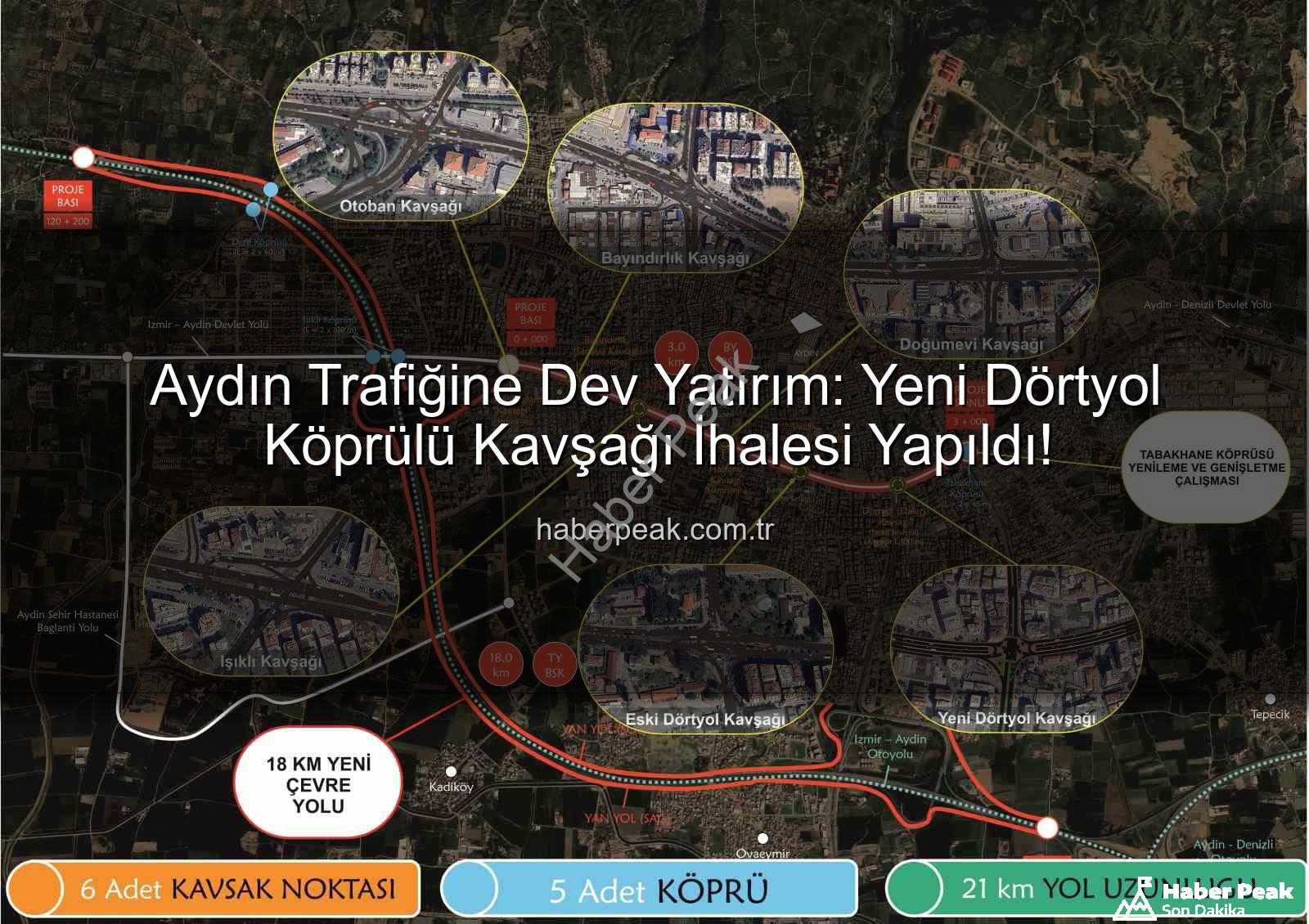 Yeni Dörtyol Kavşağı - Aydın Trafiğine Dev Yatırım: Yeni Dörtyol Köprülü Kavşağı İhalesi Yapıldı!