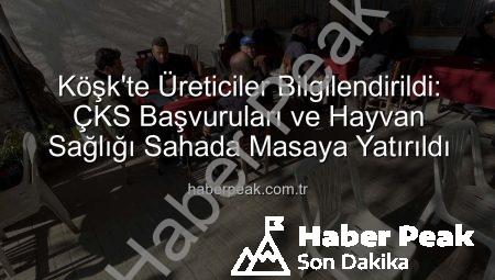 Köşk’te Üreticiler Bilgilendirildi: ÇKS Başvuruları ve Hayvan Sağlığı Sahada Masaya Yatırıldı